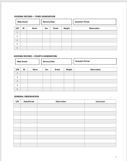 Pig Record Keeping Log Book