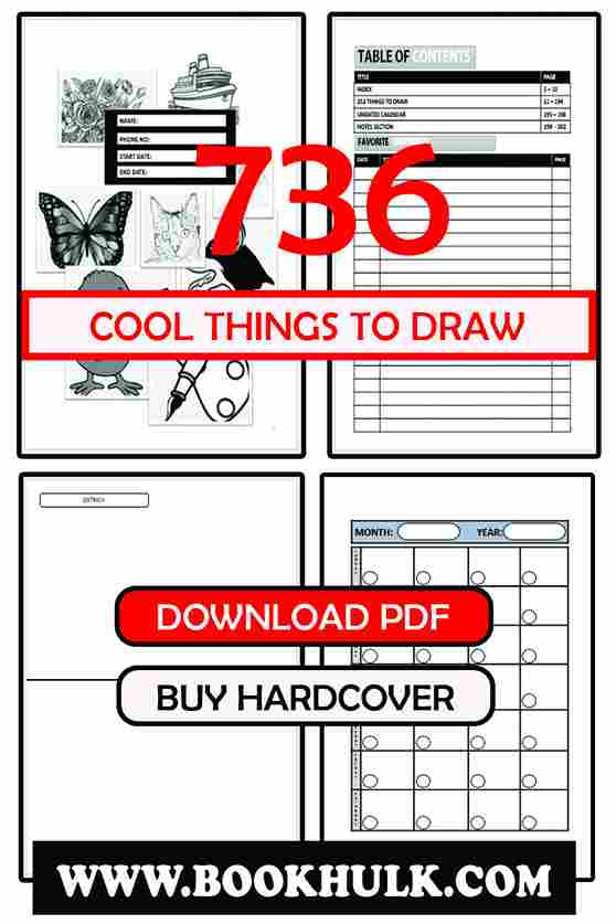 736 Things To Draw: Drawing Prompts and Ideas That Will Challenge Your  Creativity. Gifts For Artist | Art Journals & Drawing Books | Activity Book  For